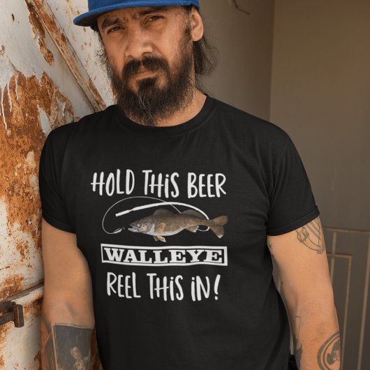 T-shirt Amusant Beer Walleye Pêche Pun Hobby