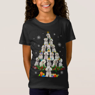 T-Shirt Amusant Bichon Frise Noël Arbre de Noël Amoureux d