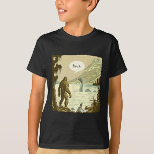 T-shirt Amusant Bigfoot Sasquatch Loch Ness Monster Introd