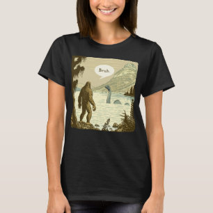 T-shirt Amusant Bigfoot Sasquatch Loch Ness Monster Introd