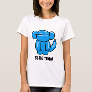 T-shirt Amusant bleu ballon animal singe design