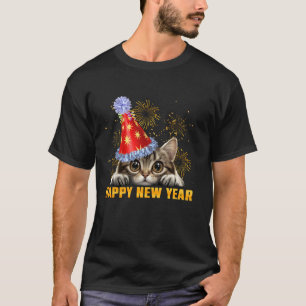 T-shirt Amusant Bonne Année 2025 Chat Pékin Nouvel An Ev