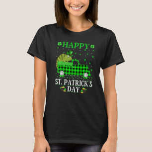 T-shirt Amusant Buffalo Plaid Camion Vert Chameleon St Pat