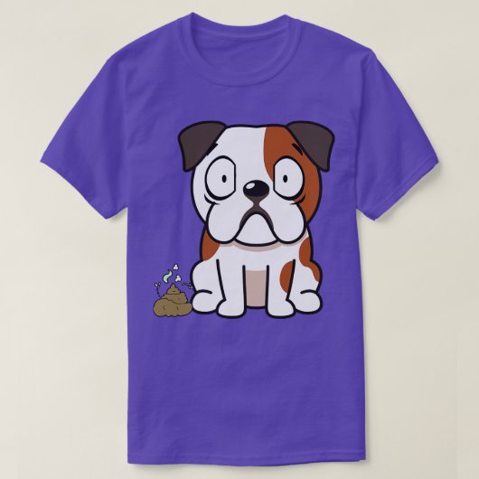 T-shirt Amusant Bulldog sent Poo Poo Poo (Design devant)