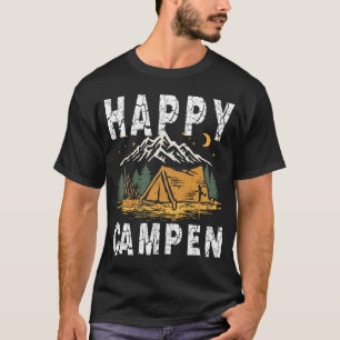 T-shirt Amusant Camping Randonnée Lover Présente Happy Cam