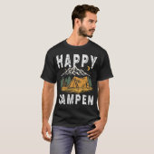 T-shirt Amusant Camping Randonnée Lover Présente Happy Cam (Devant entier)