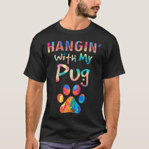 T-shirt Amusant Carlin Hangin Avec Mon Carlin Peinture