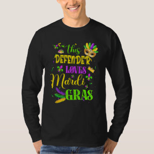 T-shirt Amusant Ce Défenseur Aime Mardi Gras Festival Carn