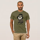 T-shirt Amusant C'est un Coque de Carlin vert ruff Sherloc (Devant entier)