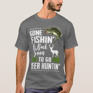 T-shirt Amusant Chasse Basse Pêche Lover Graphic Pour Cerf