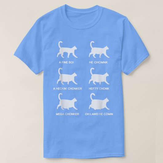 T-shirt Amusant Chat Mème Chonk Chat Evolution Graphique P (Design devant)