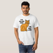 T-shirt Amusant chat pun orange Feline fin Kitty (Devant entier)