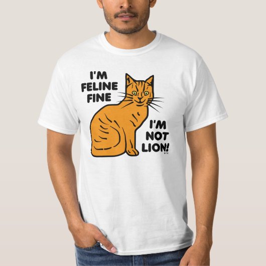 T-shirt Amusant chat pun orange Feline fin Kitty (Devant)
