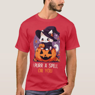 T-shirt Amusant chat pun sorcier sort Graphique Hommes Enf