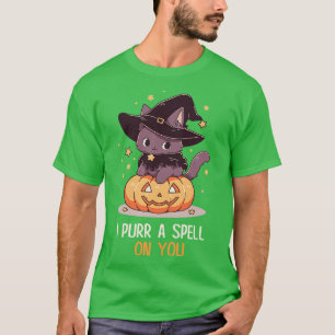 T-shirt Amusant chat pun sorcier sort Graphique Hommes Enf