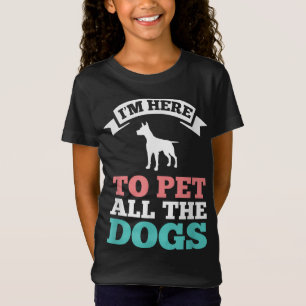 T-Shirt Amusant Chien Ici Pour Animer Tous Les Chi