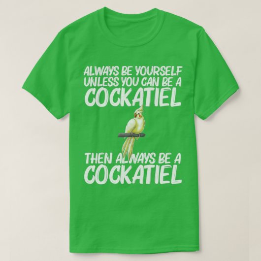 T-shirt Amusant Cockatiel Oiseau Parrot 5 (Design devant)