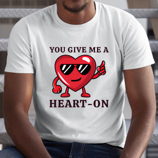 T-shirt Amusant Coeur Coeur Coquin ami Saint-Valentin