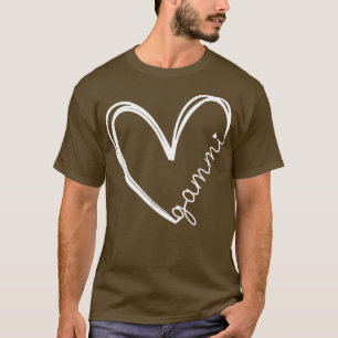 T-shirt Amusant Coeur Gammi Pour Grand-Mère Fête des Mères