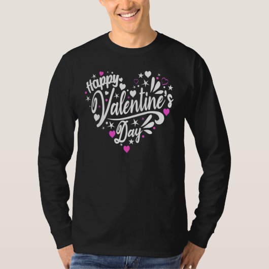 T-shirt Amusant Coeur Heureuse Sainte-Valentin Pour Femmes (Devant)