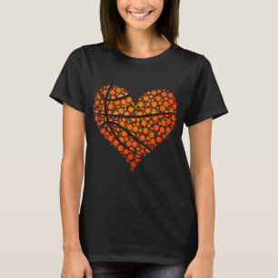 T-shirt Amusant Coeur Pois de basketball Van de l'aile Hap