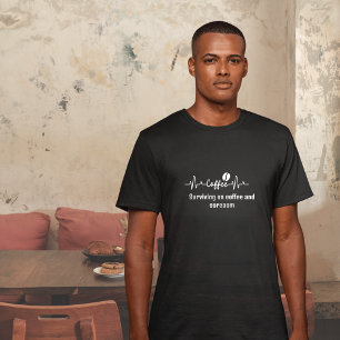 T-shirt amusant Coffee Work Cote Survie café et sarcasme