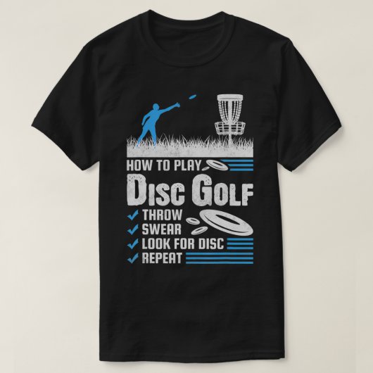 T-shirt Amusant Comment Jouer À Disk Golf (Design devant)