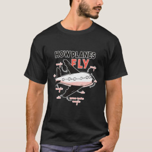 T-shirt Amusant Comment les avions volent la conception de