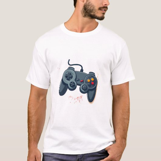 T-shirt Amusant Conception de Gamer (Devant)