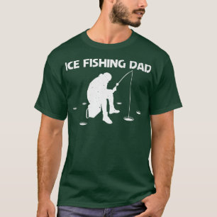 T-shirt Amusant Conception De Pêche Sur Glace Pour Papa Pè