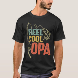 T-shirt Amusant Conception Pêche Vintage Reel Cool Opa Gra