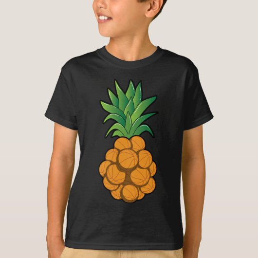T-shirt Amusant cool de basket-ball conception ananas - ar (Devant)