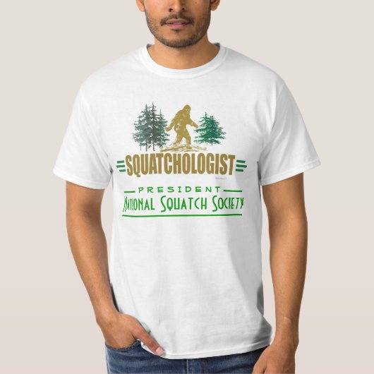 T-shirt Amusant coup de couteau, chasseur de sasquatch (Devant)