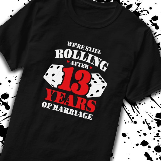T-shirt Amusant couple du 13e anniversaire marié 13 ans