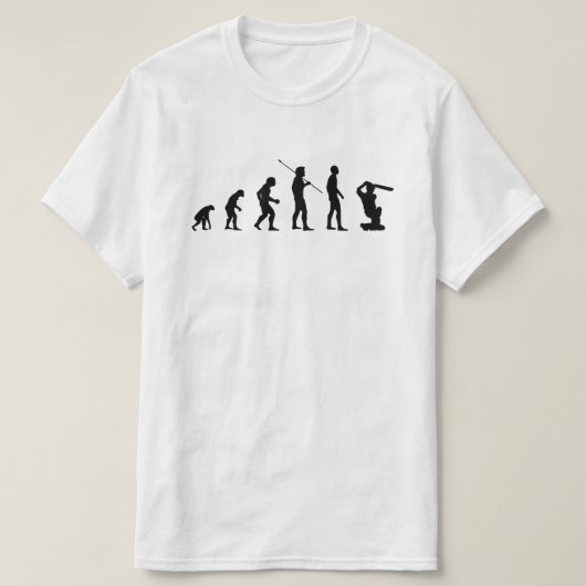 T-shirt Amusant Cricket Batter Evolution Man Sports Bv (Design devant)