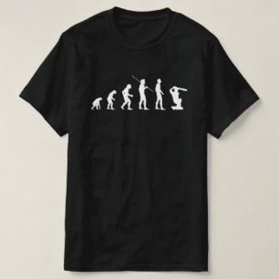 T-shirt Amusant Cricket Batter Evolution Man Sports Wv