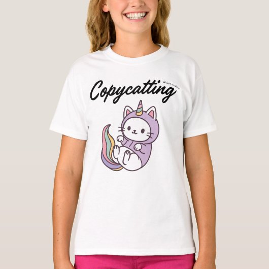 T-shirt Amusant Cute design simple pour amoureux des chats (Devant)