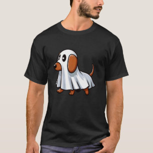 T-shirt Amusant Dachshund Ghost Costume Halloween Garçons