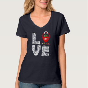 T-shirt Amusant de fraises - I Love Strawb