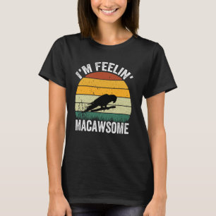 T-shirt Amusant de perroquet Hyacinth Macaw Pun Macawsome 