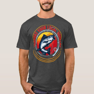 T-shirt Amusant design de pêche pour les hommes et les fem