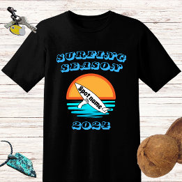 T-shirt Amusant design rétro surf "saison de surf" et spot