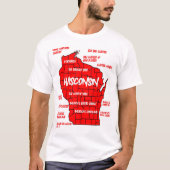 T-shirt Amusant design Wisconsin (Devant)