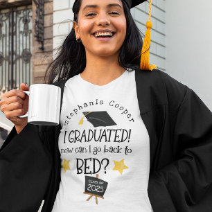 T-shirt Amusant diplômé Je suis diplômé Puis-je retourner