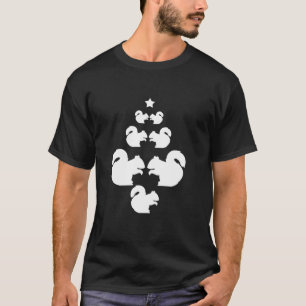 T-shirt Amusant écureuil sapin de Noël pyjamas famille Noë