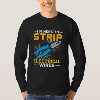 T-shirt Amusant Électricien Plaisanter Dire Emploi Mari Hu