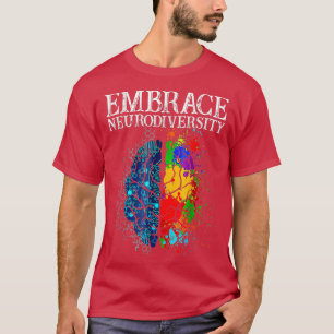 T-shirt Amusant Embrasser Neurodiversité Cerveau TDAH Auti