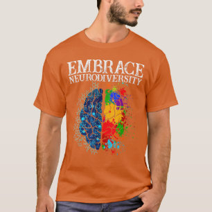 T-shirt Amusant Embrasser Neurodiversité Cerveau TDAH Auti