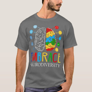 T-shirt Amusant Embrasser Neurodiversité Cerveau TDAH Auti