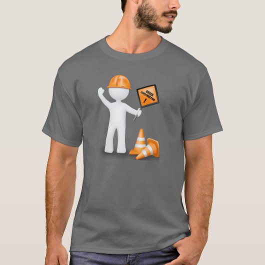 T-shirt Amusant en construction (Devant)